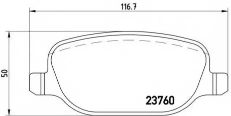 Комплект тормозных колодок, дисковый тормоз BREMBO P23089