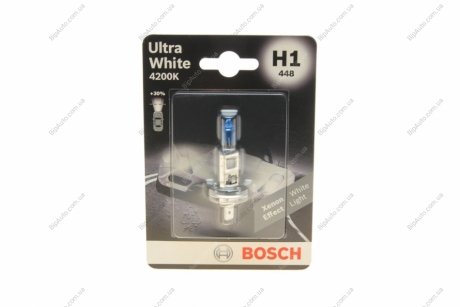 Лампа H1 Ultra White 4200K блистер - кратн. 20 шт BOSCH 1987301088