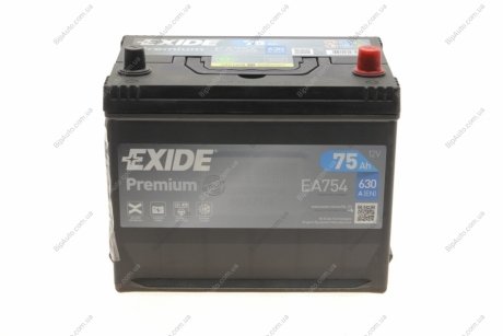 Стартерная аккумуляторная батарея, Стартерная аккумуляторная батарея EXIDE EA754 (фото 1)