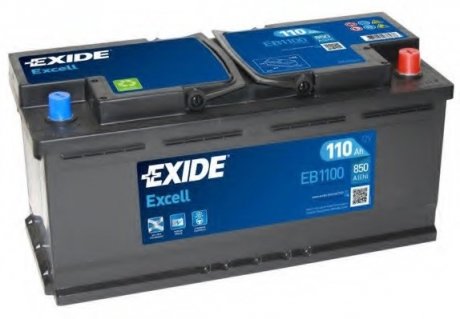 Стартерная аккумуляторная батарея, Стартерная аккумуляторная батарея EXIDE EB1100 (фото 1)