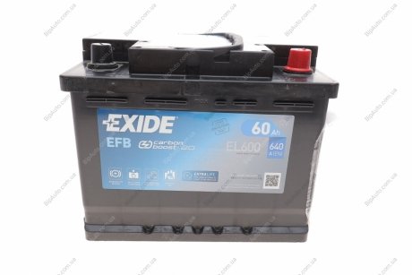 Акумулятор EFB - 60Ah| EN 530 | 242x175x190 (ДхШхВ) EXIDE EL600