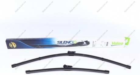 Комплект склоочисників SILENCIO FLAT BLADE SET / безкаркасні / 650 • 400 мм. / + спойлер / Valeo 577845 (фото 1)