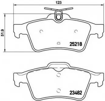 Гальмівні колодки дискові P61 110 BREMBO P61110