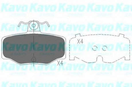 Комплект гальмівних колодок PARTS KAVO KBP-6511 (фото 1)