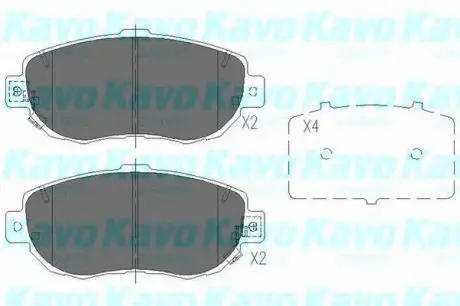 Тормозные колодки дисковые KAVO KBP-9044