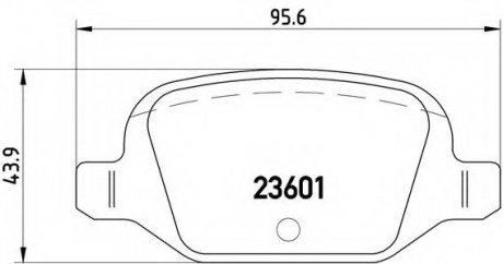 Комплект тормозных колодок, дисковый тормоз BREMBO P23064 (фото 1)