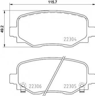 Комплект тормозных колодок P 23 177 BREMBO P23177 (фото 1)