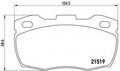 Комплект тормозных колодок, дисковый тормоз BREMBO P44005 (фото 1)