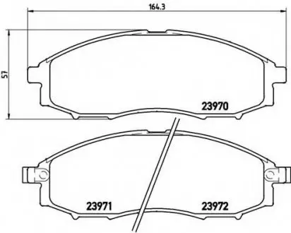 Гальмівні колодки дискові P56 049 BREMBO P56049