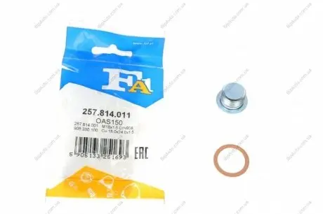 Пробка піддону + ущільнювач FA1 257.814.011 Fischer Automotive One (FA1) 257814011
