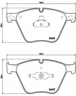 Комплект тормозных колодок, дисковый тормоз BREMBO P06073 (фото 1)