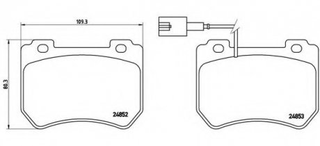 Комплект тормозных колодок, дисковый тормоз BREMBO P23129 (фото 1)