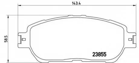 Тормозные колодки дисковые, к-кт. P83 105 BREMBO P83105
