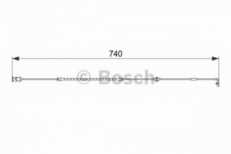 Сигнализатор, износ тормозных колодок BOSCH 1987474587 (фото 1)