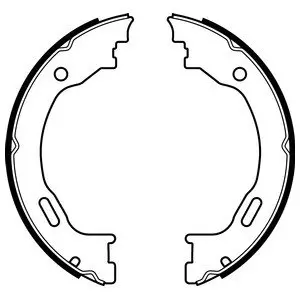 Фото 1 - комплект тормозных колодок, стояночная тормозная система Delphi LS2077 Комплект тормозных колодок, стояночная тормозная система Delphi LS2077 (фото 1)