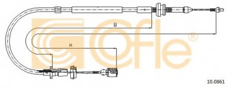 Трос педалі акселератора COFLE 10.0861 (фото 1)