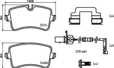 Гальмівні колодки дискові P85 150 BREMBO P85150