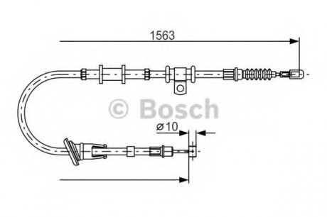 Трос, стояночная тормозная система BOSCH 1987482064 (фото 1)