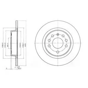 Тормозной диск Delphi BG3731C