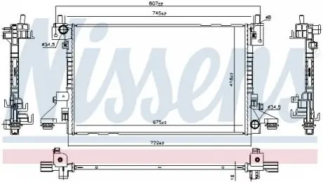 Радіатор, охолодження двигуна NISSENS 630766