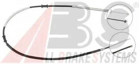 Трос ручного гальма Doblo (00-13) Пр. (1736*1448mm) A.B.S. A.B.S. K18058