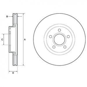 Тормозной диск Delphi BG4676C