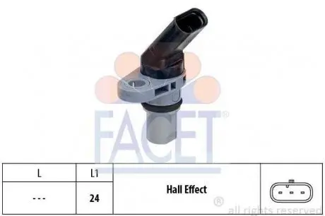 Датчик оборотів КПП Fabia 14-/Octavia 06-/Caddy 10-/Golf/Passat 11- 9.0778 FACET 90778