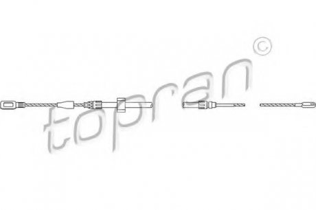 Трос, стояночная тормозная система TOPRAN TOPRAN / HANS PRIES 109813
