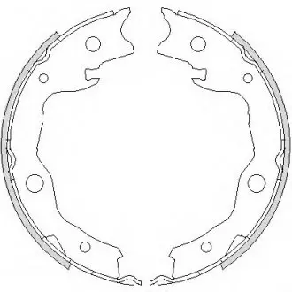 Гальмівні колодки задн. Leaf/Tiida/Pulsar/Sentra/Juke/Cube/Qashqai/XTrail/RAV 4/Koleos 07- Z4752.00 WOKING Z475200