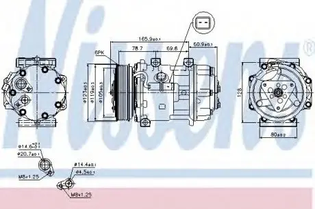 Компрессор, кондиционер NISSENS 89136