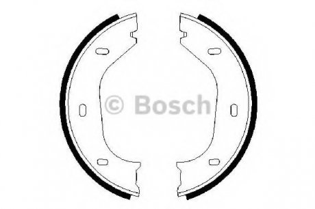 Комплект тормозных колодок, стояночная тормозная система BOSCH 0986487202 (фото 1)