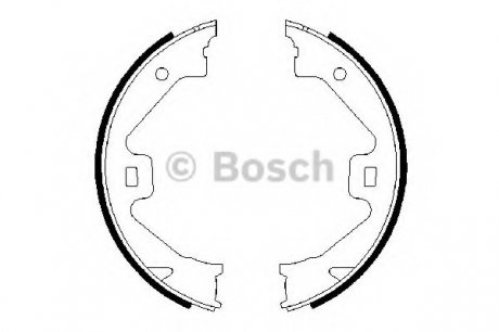 Комплект тормозных колодок, стояночная тормозная система BOSCH 0986487650 (фото 1)