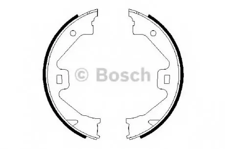 Комплект тормозных колодок, стояночная тормозная система BOSCH 0986487650