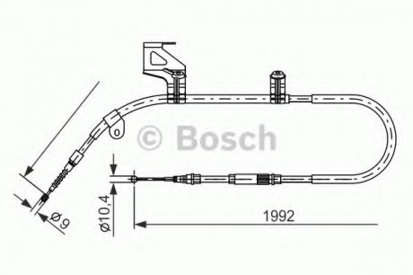 Трос, стоянкова гальмівна система BOSCH 1987477244 (фото 1)
