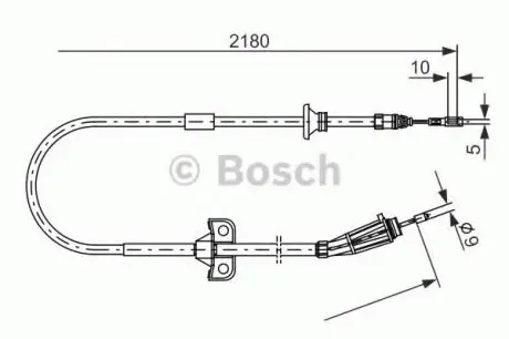 Трос, стоянкова гальмівна система BOSCH 1987477248