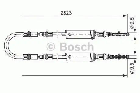 Трос, стоянкова гальмівна система BOSCH 1987477369