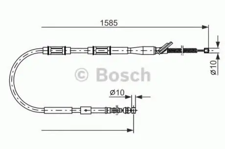 Трос, стоянкова гальмівна система BOSCH 1987477413