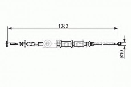 Трос, стоянкова гальмівна система BOSCH 1987477826 (фото 1)