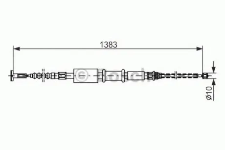 Трос, стоянкова гальмівна система BOSCH 1987477826