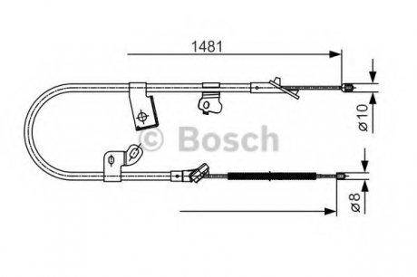 Трос, стояночная тормозная система BOSCH 1987477919 (фото 1)