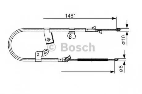 Трос, стоянкова гальмівна система BOSCH 1987477919