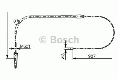 Трос, стояночная тормозная система BOSCH 1987477960