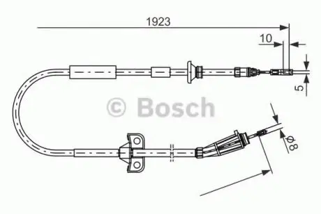 Трос, стоянкова гальмівна система BOSCH 1987477999