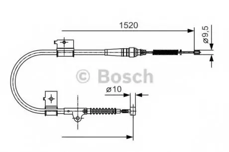 Трос, стоянкова гальмівна система BOSCH 1987482051