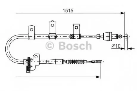 Трос, стоянкова гальмівна система BOSCH 1987482097