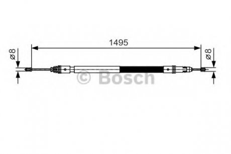 Трос, стояночная тормозная система BOSCH 1987482118 (фото 1)