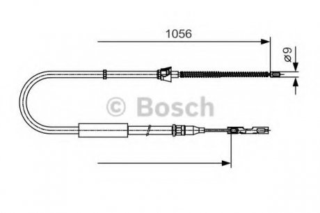 Трос, стояночная тормозная система BOSCH 1987482125