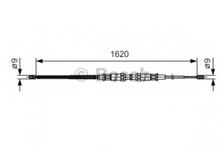 Трос, стояночная тормозная система BOSCH 1987482129 (фото 1)