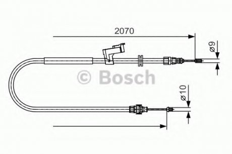Трос, стояночная тормозная система BOSCH 1987482133