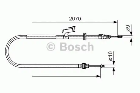 Трос, стоянкова гальмівна система BOSCH 1987482133